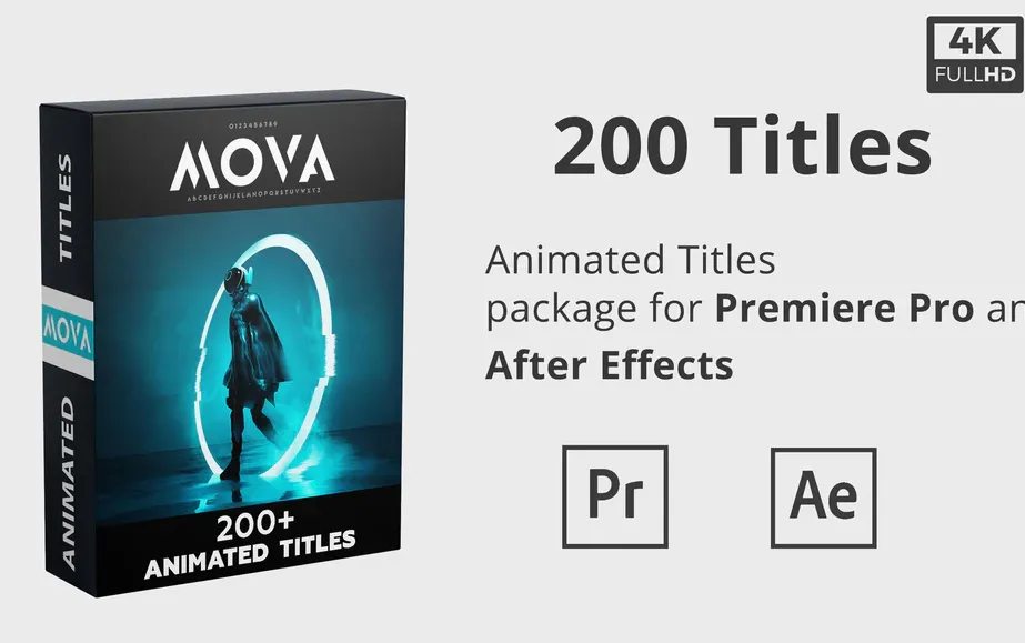 VfxStudio -  200+ AE+PR电影文本标题动画片头包合集