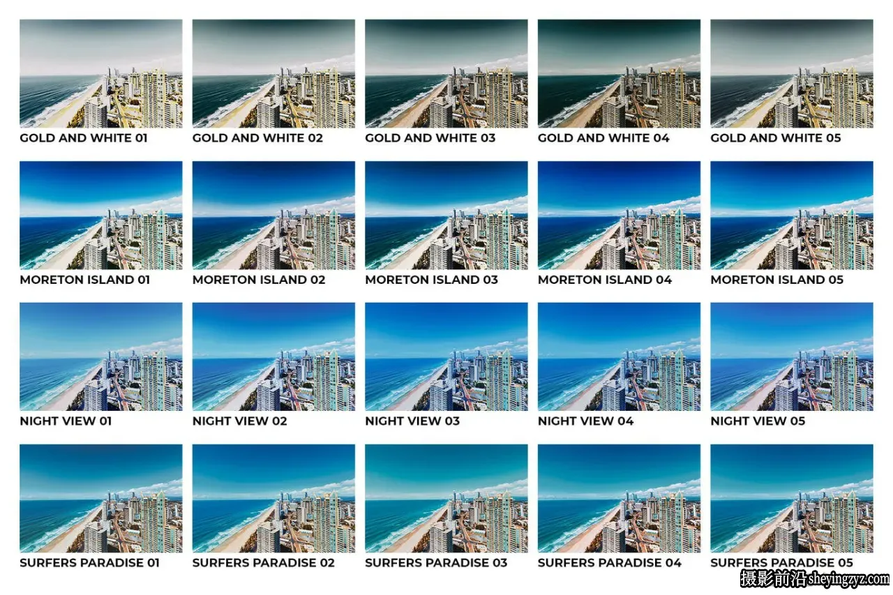 黄金海岸旅拍风光调色LR预设Gold Coast Lightroom Presets and LUTs