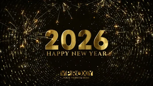 2026年新年优雅的问候片头开场模板 VH-61078207