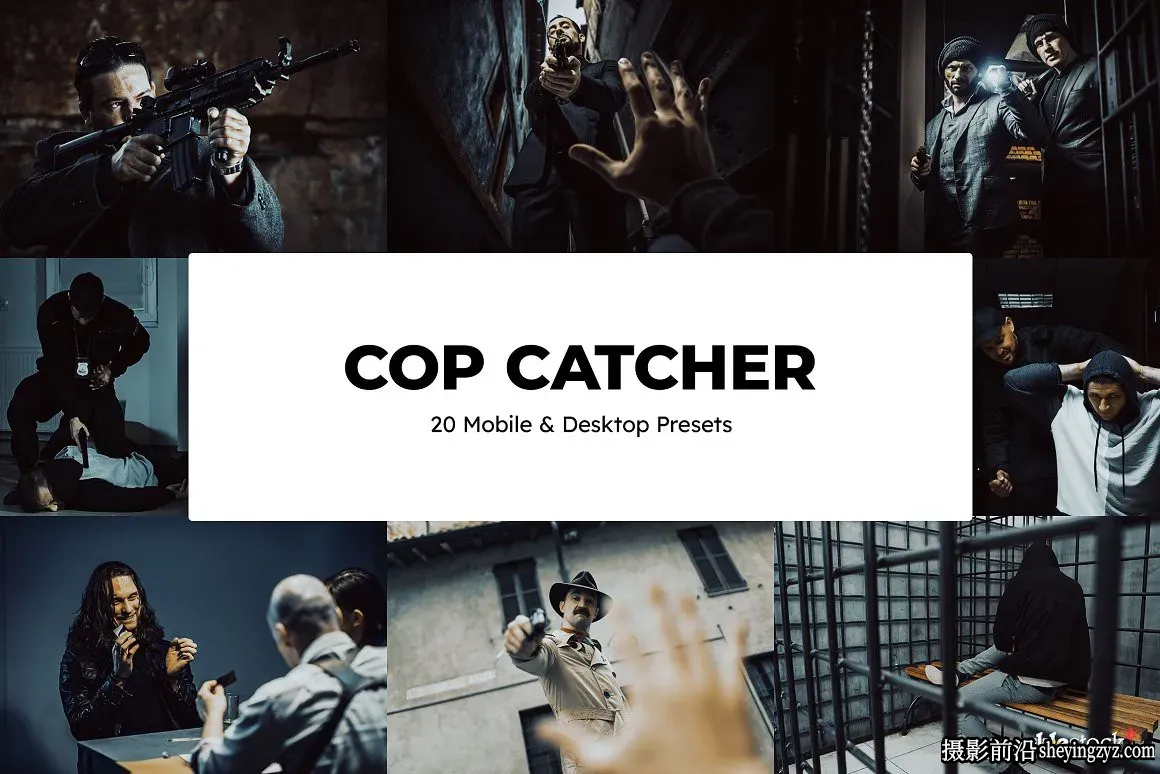 警匪电影色彩调色/LR/LUT预设 Cop Catcher Lightroom Presets LUTs