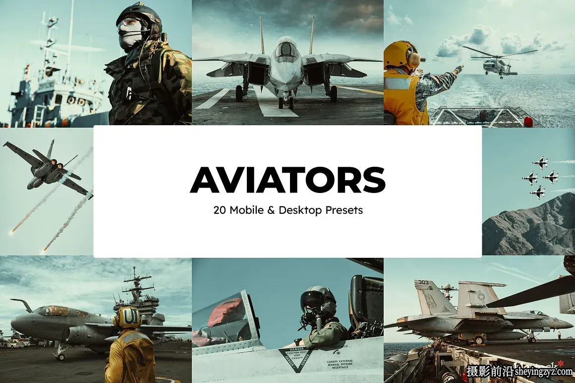 战争电影质感色彩调色LR/LUT预设 Aviators Lightroom Presets LUTs