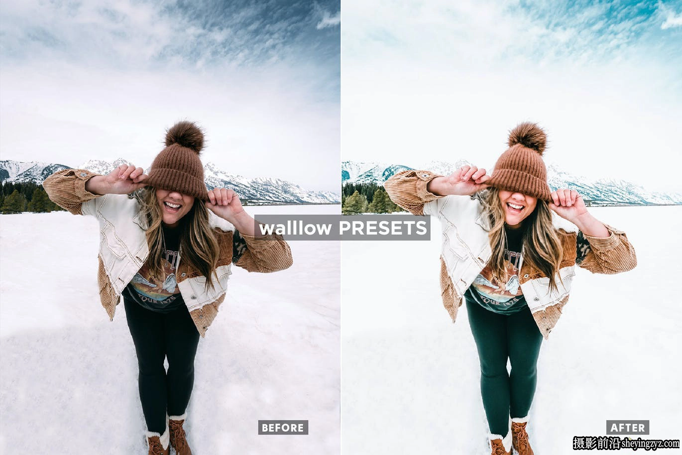 冬季明亮通透人像调色LR预设手机滤镜 Bright Christmas presets
