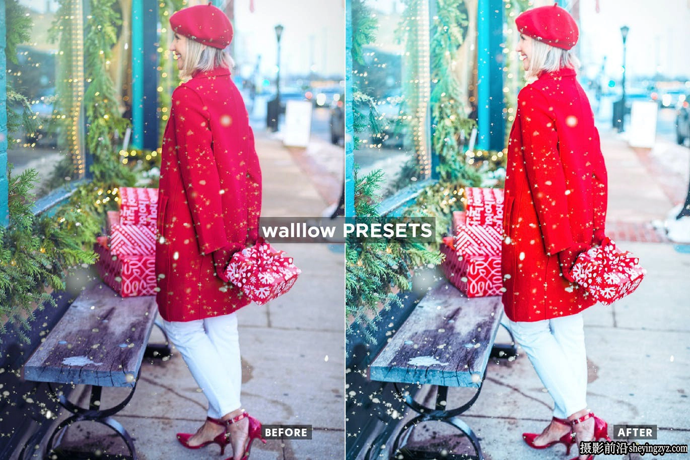 冬季明亮通透人像调色LR预设手机滤镜 Bright Christmas presets