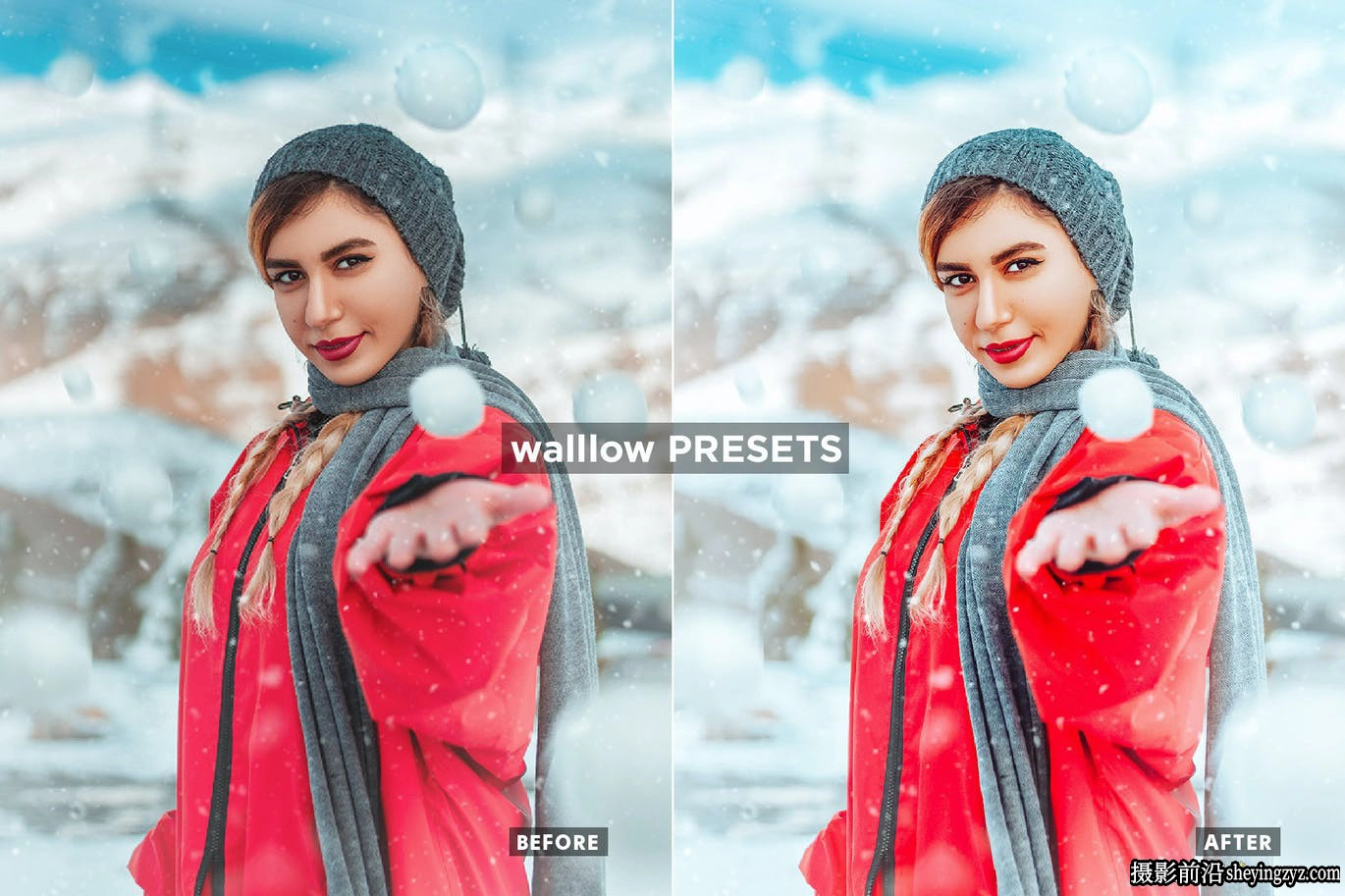 冬季明亮通透人像调色LR预设手机滤镜 Bright Christmas presets