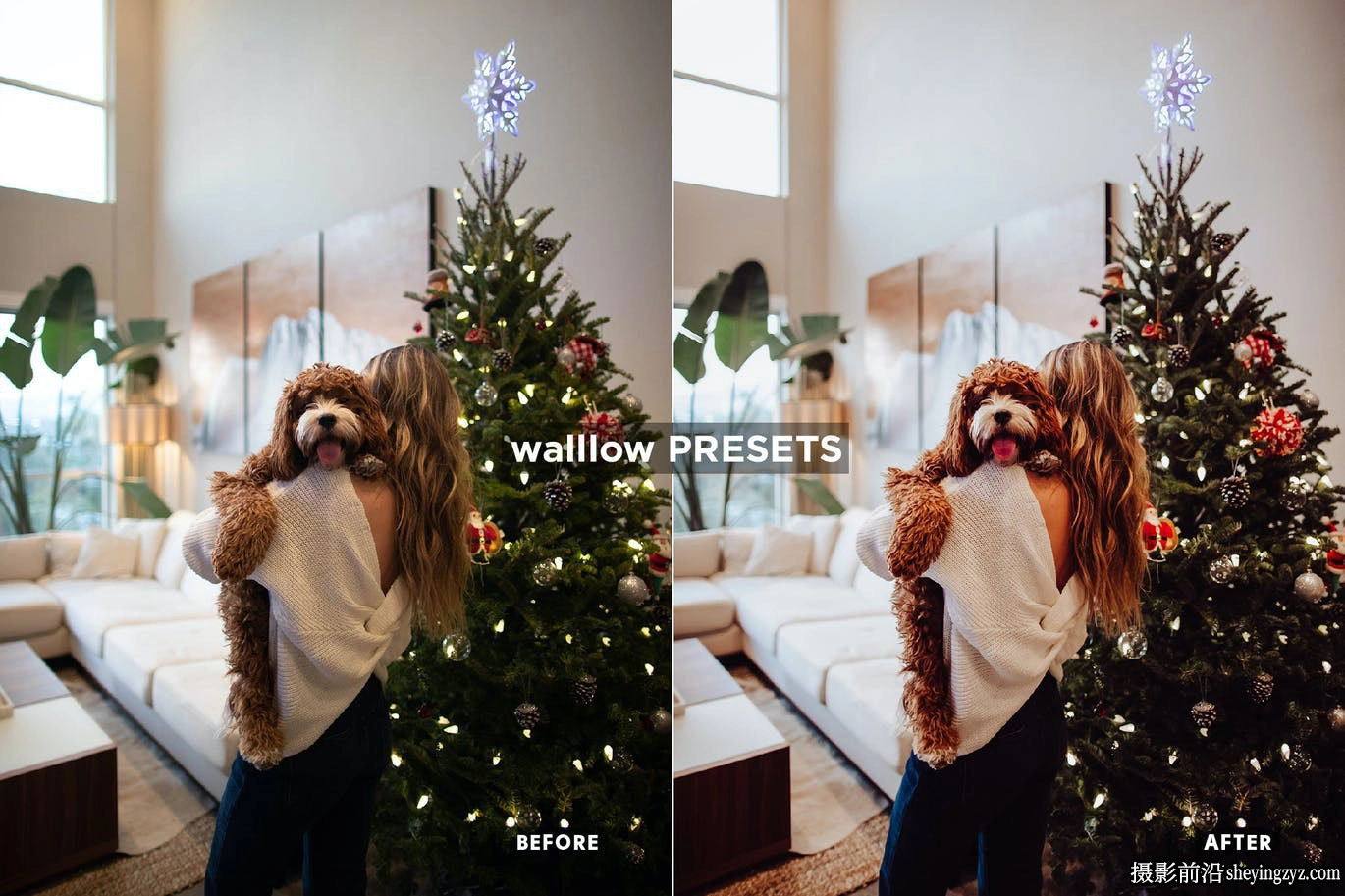 免费lr预设-10种咖啡色调人像调色LR预设 Bright Christmas pres