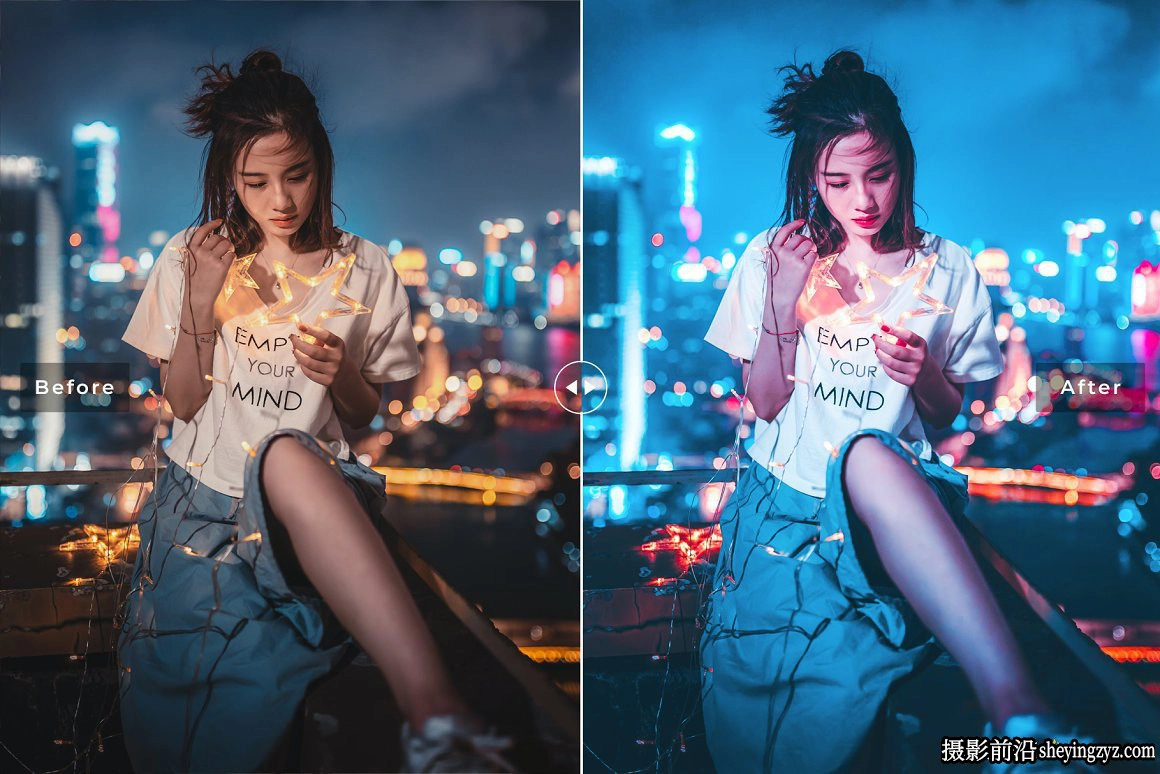 城市夜景荧光人像摄影调色LR预设 Fluorescence Pro LR Presets