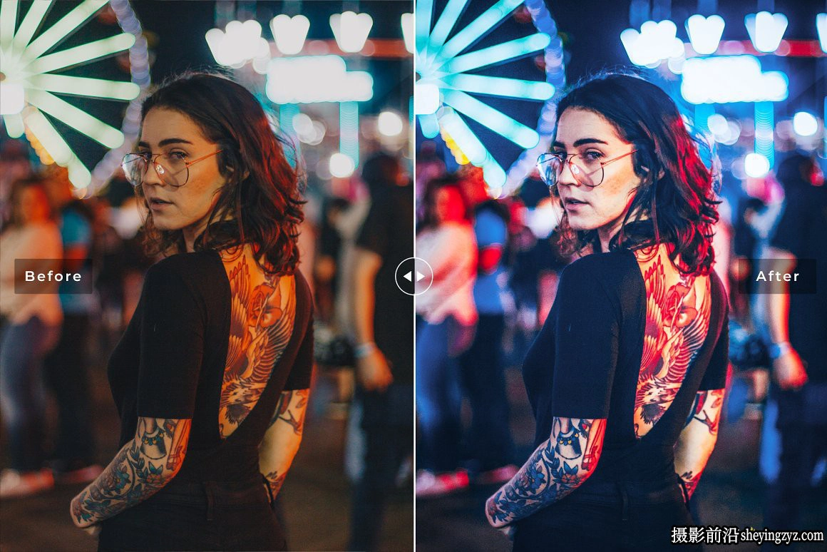 城市夜景荧光人像摄影调色LR预设 Fluorescence Pro LR Presets