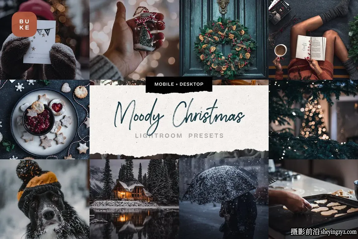 冬季情绪电影胶片调色LR预设手机调色滤镜 Moody Christmas Presets