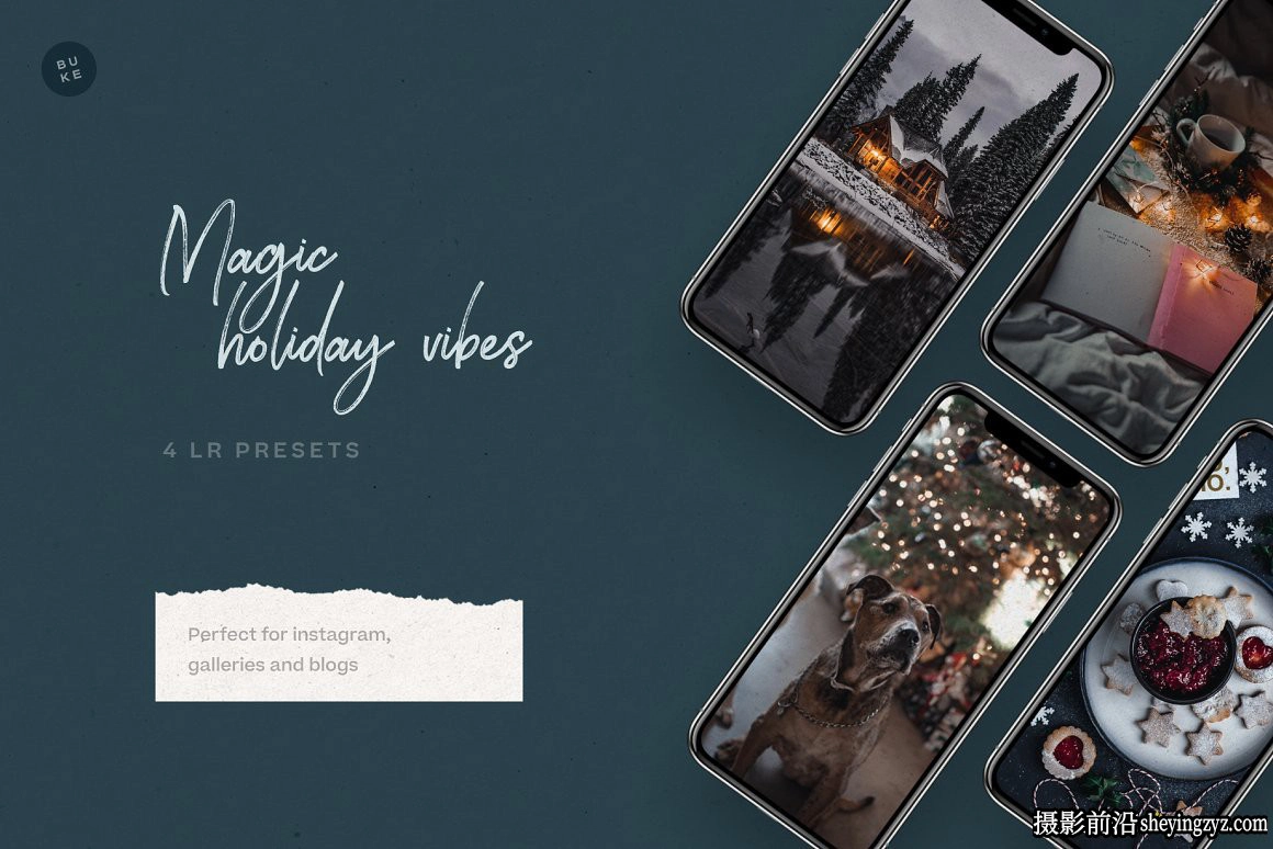 冬季情绪电影胶片调色LR预设手机调色滤镜 Moody Christmas Presets