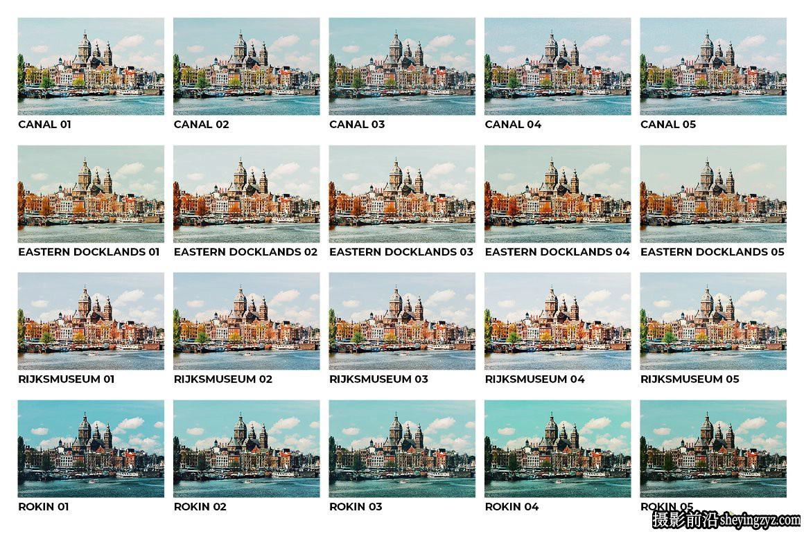 旅拍电影风光调色LR预设及LUT预设Amsterdam Presets and LUT