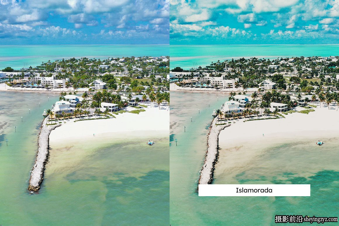 佛罗里达群岛旅拍风光调色LR预设及LUT预设Florida Keys Presets