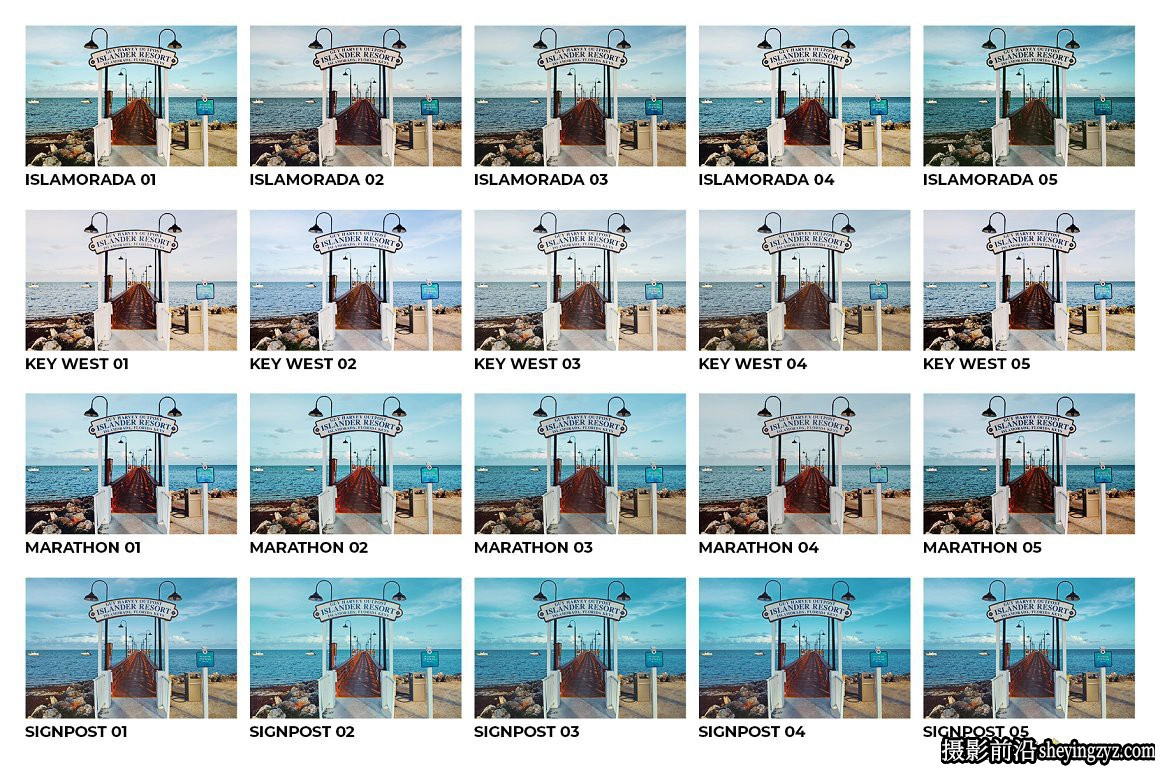 佛罗里达群岛旅拍风光调色LR预设及LUT预设Florida Keys Presets