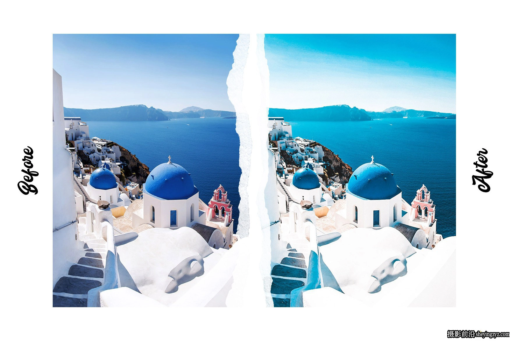 圣托里尼旅拍清新通透人像调色LR预设 Santorini Lightroom Presets