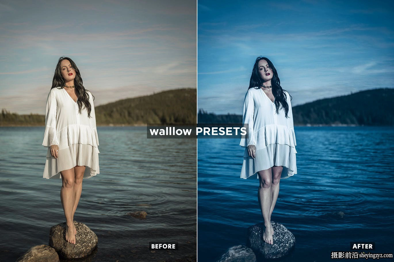 电影蓝调风格调色LR预设手机调色滤镜 Night Glow Lightroom Presets