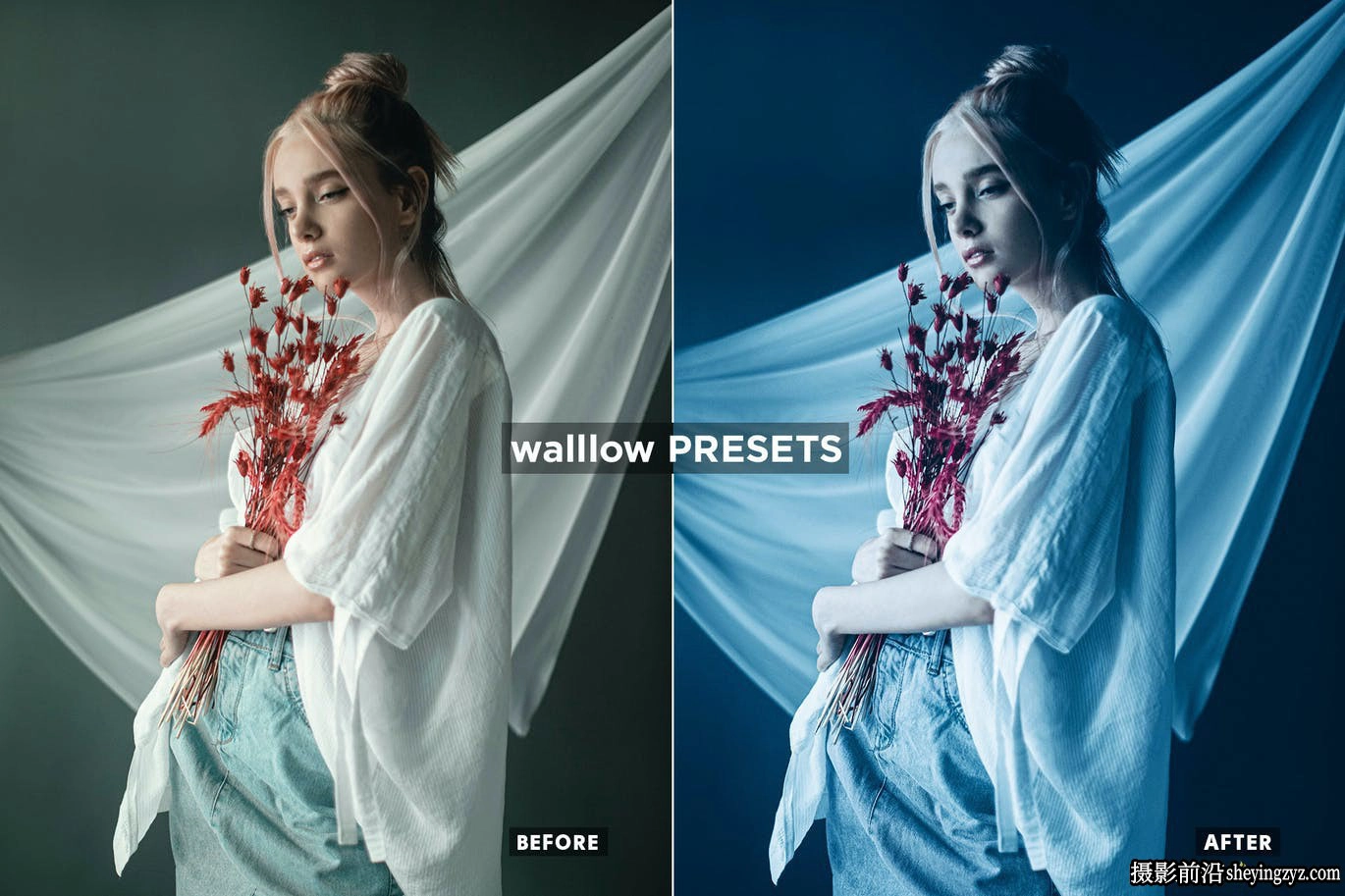 电影蓝调风格调色LR预设手机调色滤镜 Night Glow Lightroom Presets