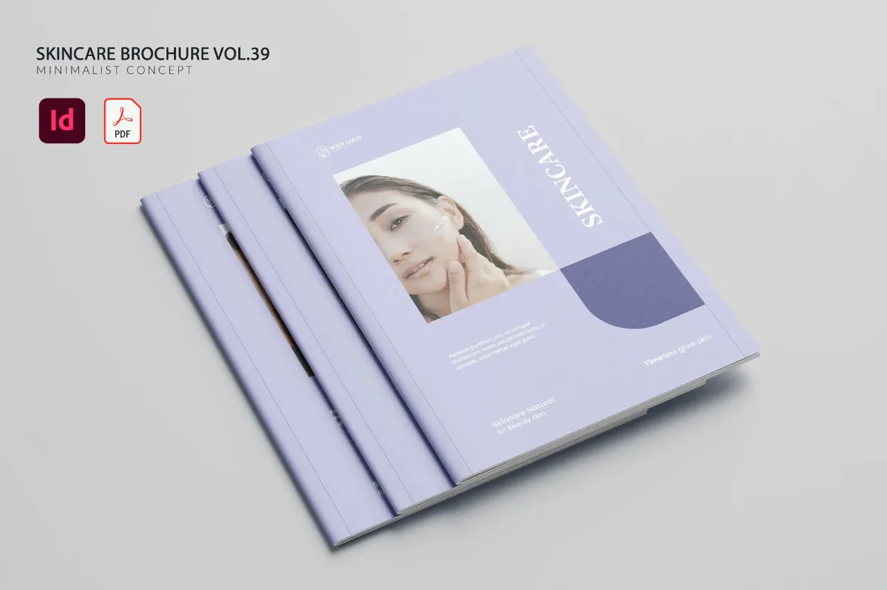 化妆产品护肤手册第39卷InDesign模板