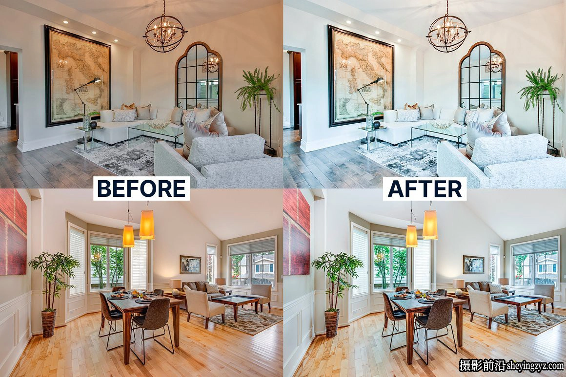 室内家居摄影后期调色LR预设手机滤镜 Interior Lightroom Presets