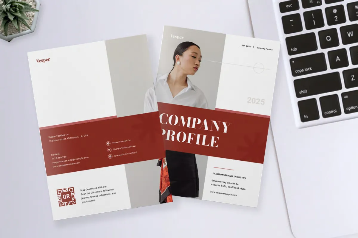 奢侈时尚商业公司简介册InDesign模板