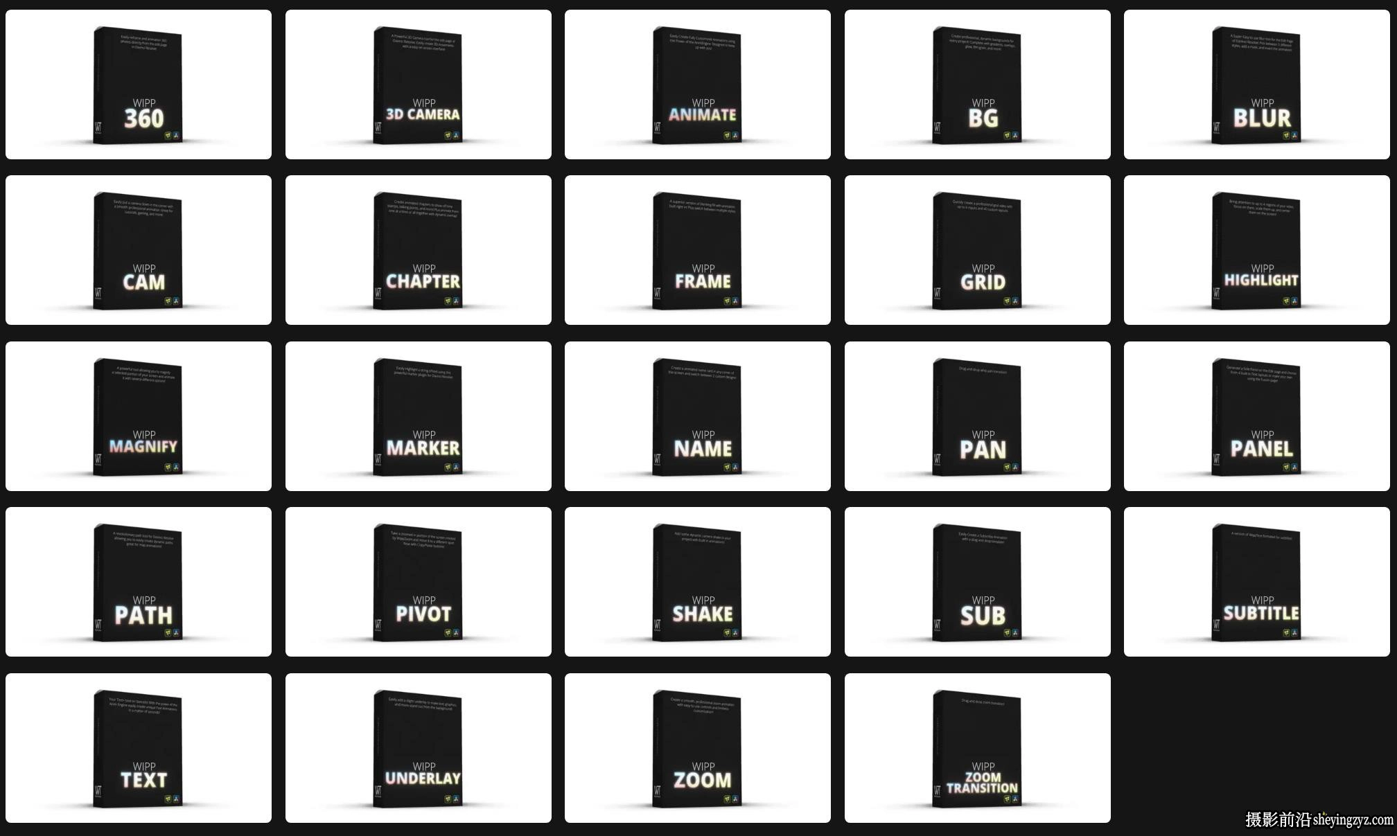 达芬奇转场-24套标题转场模板 Editor Collection-Wipp Templates(DVR)