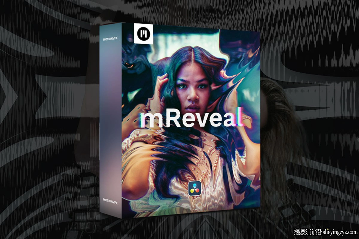 达芬奇模板-故障毛刺转场文字排版模板 MotionVFX – mReveal DVR