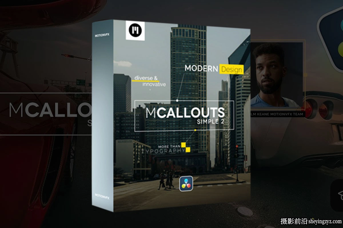 达芬奇模板-50种标注注释标题模板 MotionVFX–mCallouts Simple 2 DVR