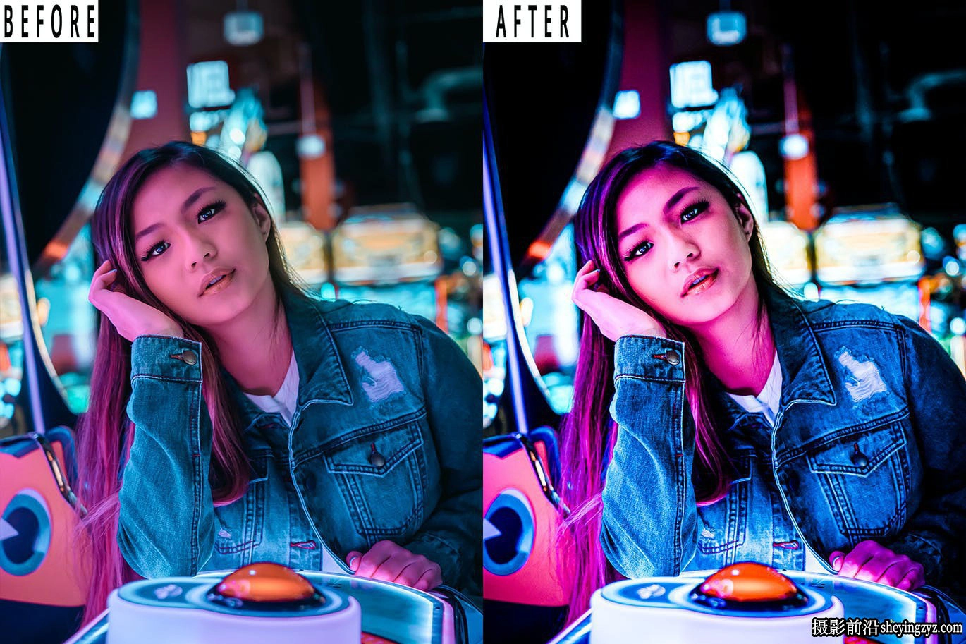 霓虹灯夜景赛博朋克人像调色LR预设手机滤镜 Neon Lightrom Presets