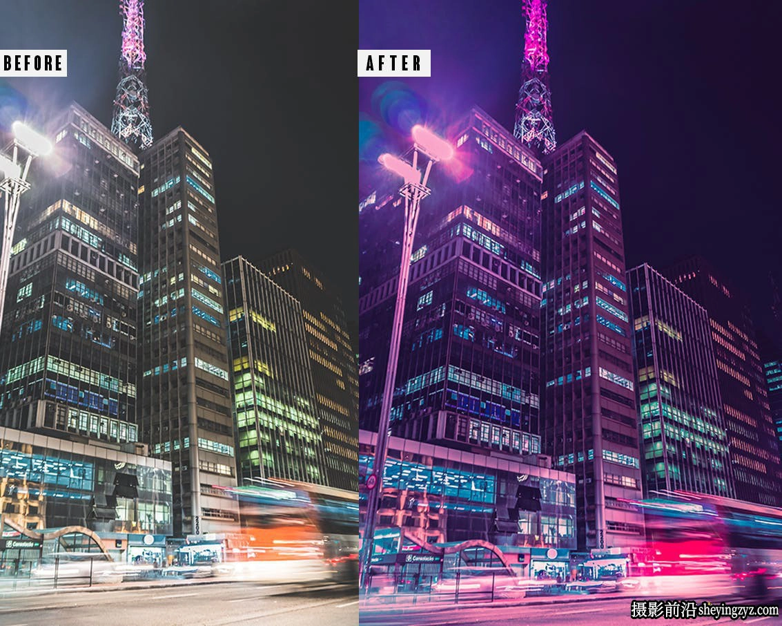 港风城市夜景赛博朋克LR预设手机调色滤镜Hongkong Lightrom Presets