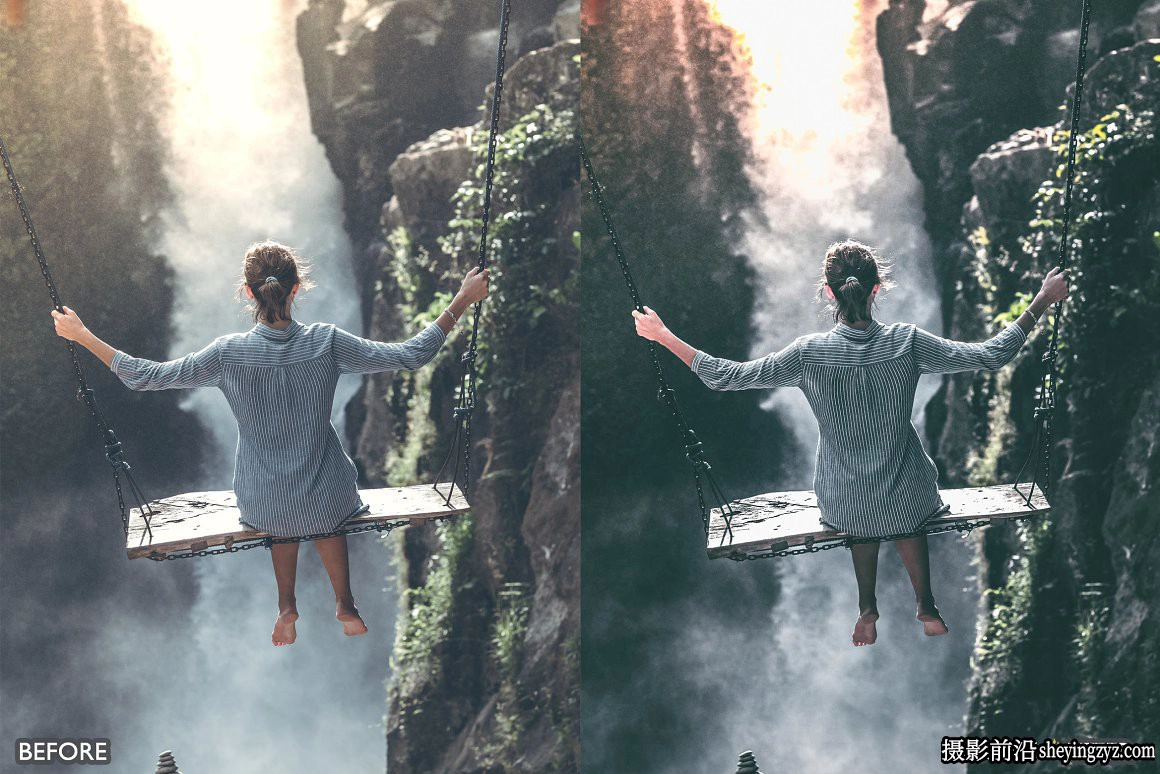情绪电影风光人像调色LR预设Moody Dark Green Lightroom Presets