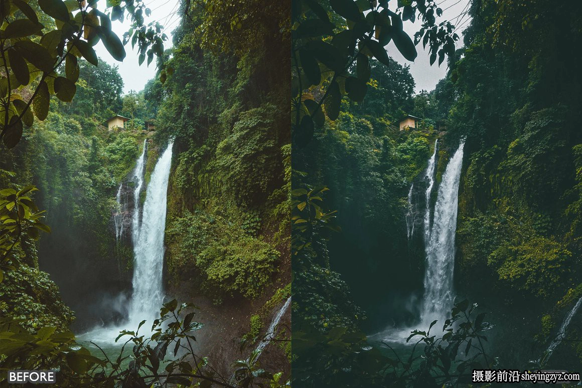 情绪电影风光人像调色LR预设Moody Dark Green Lightroom Presets