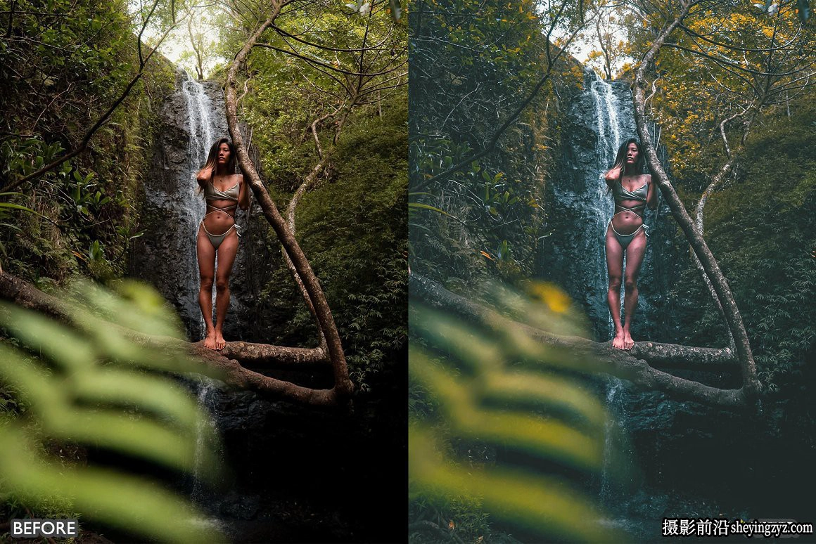情绪电影风光人像调色LR预设Moody Dark Green Lightroom Presets
