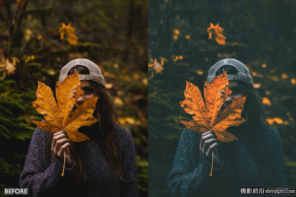 情绪电影风光人像调色LR预设Moody Dark Green Lightroom Presets