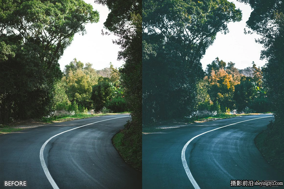 情绪电影风光人像调色LR预设Moody Dark Green Lightroom Presets
