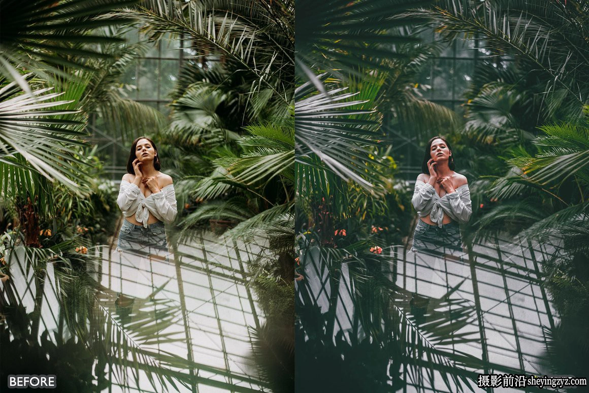 情绪电影风光人像调色LR预设Moody Dark Green Lightroom Presets