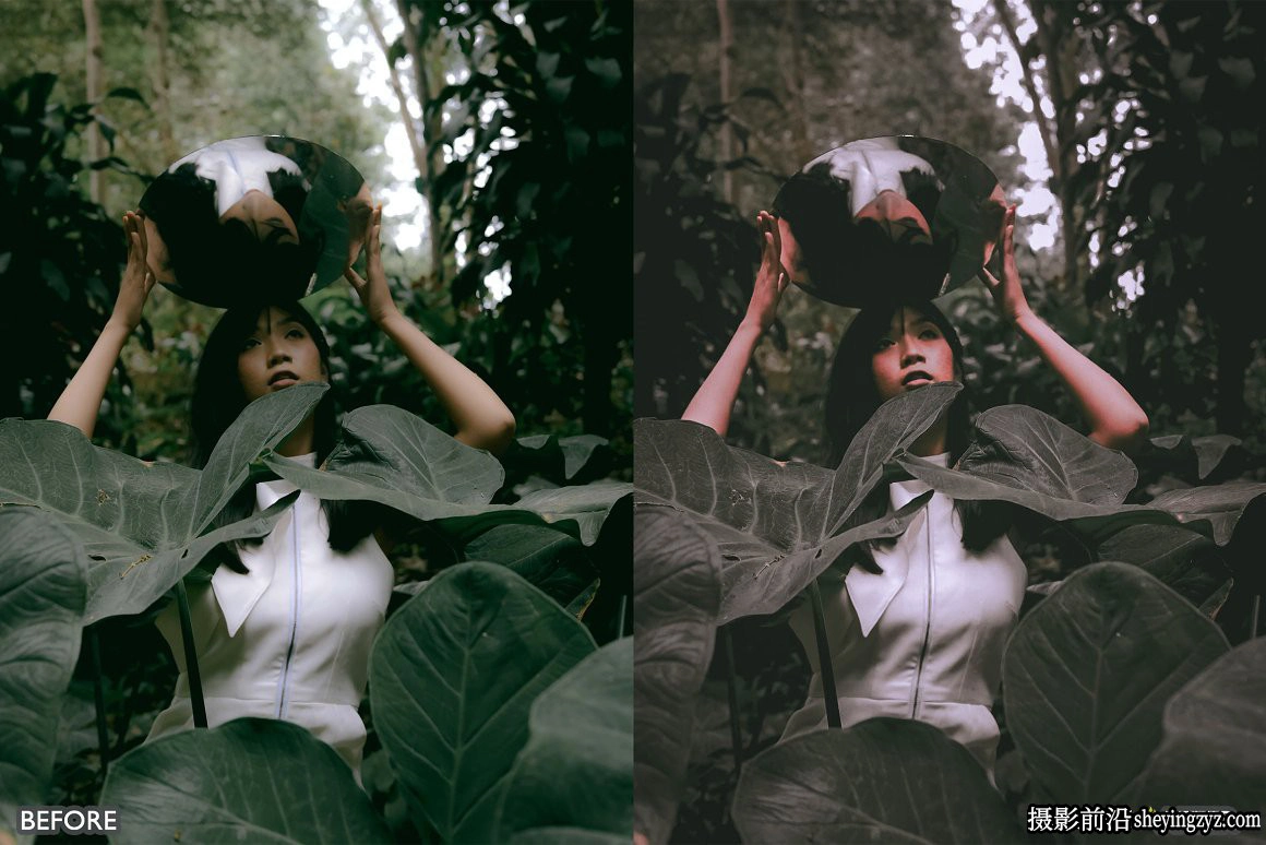 情绪电影风光人像调色LR预设Moody Dark Green Lightroom Presets