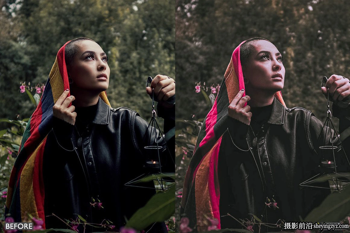 情绪电影风光人像调色LR预设Moody Dark Green Lightroom Presets