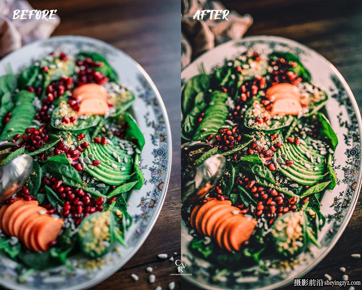 黑暗情绪美食摄影调色LR预设手机滤镜 Dark Food Lightroom Presets