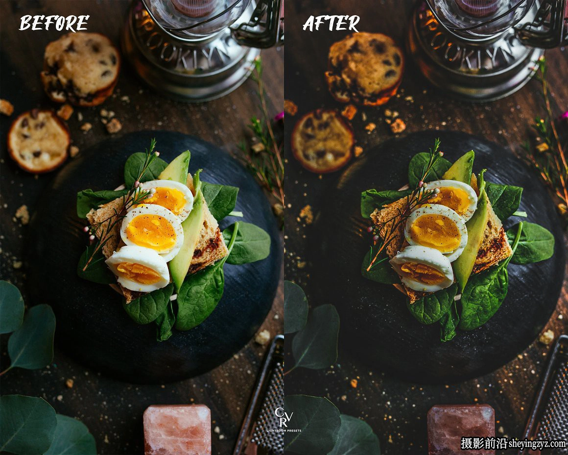 黑暗情绪美食摄影调色LR预设手机滤镜 Dark Food Lightroom Presets