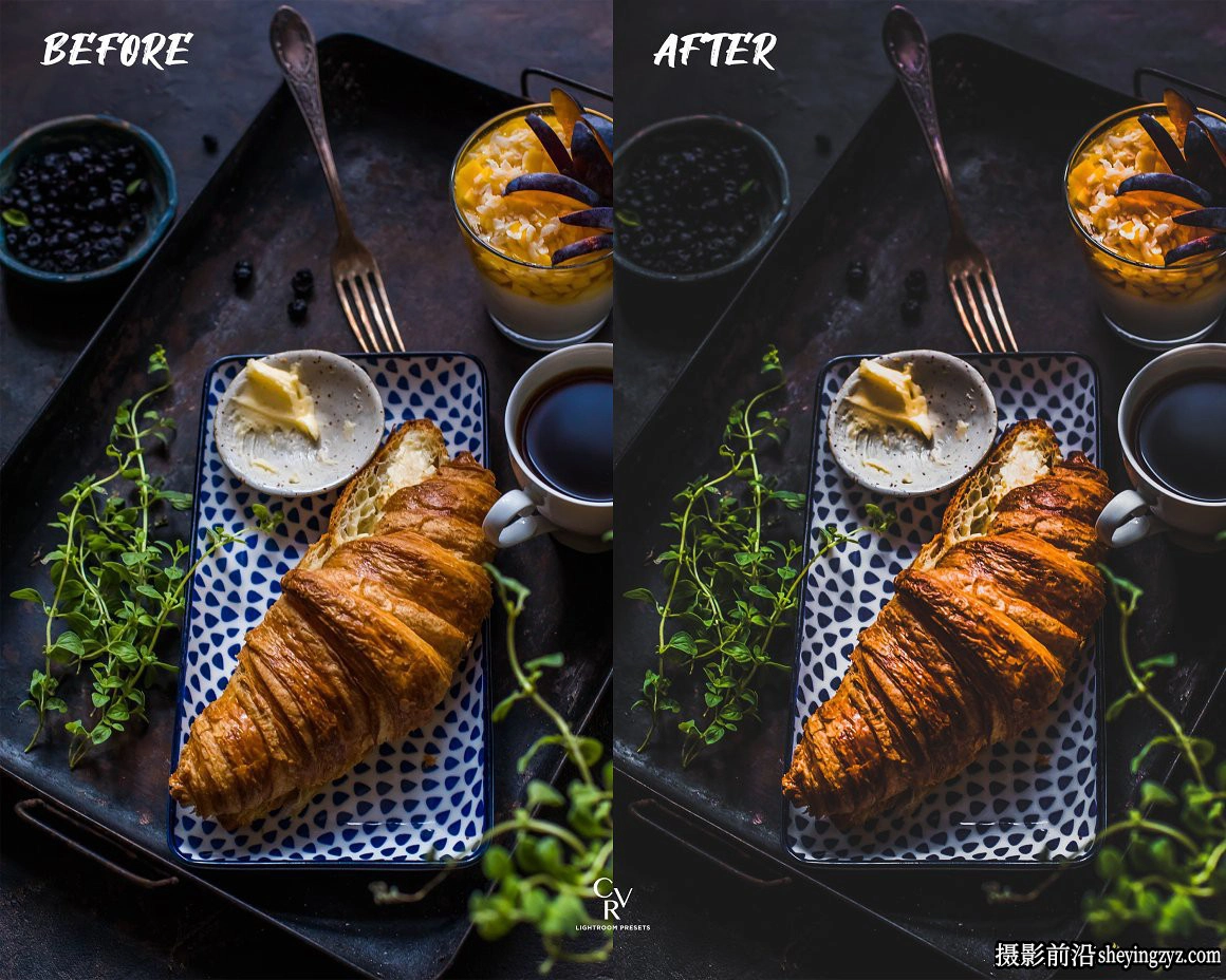 黑暗情绪美食摄影调色LR预设手机滤镜 Dark Food Lightroom Presets