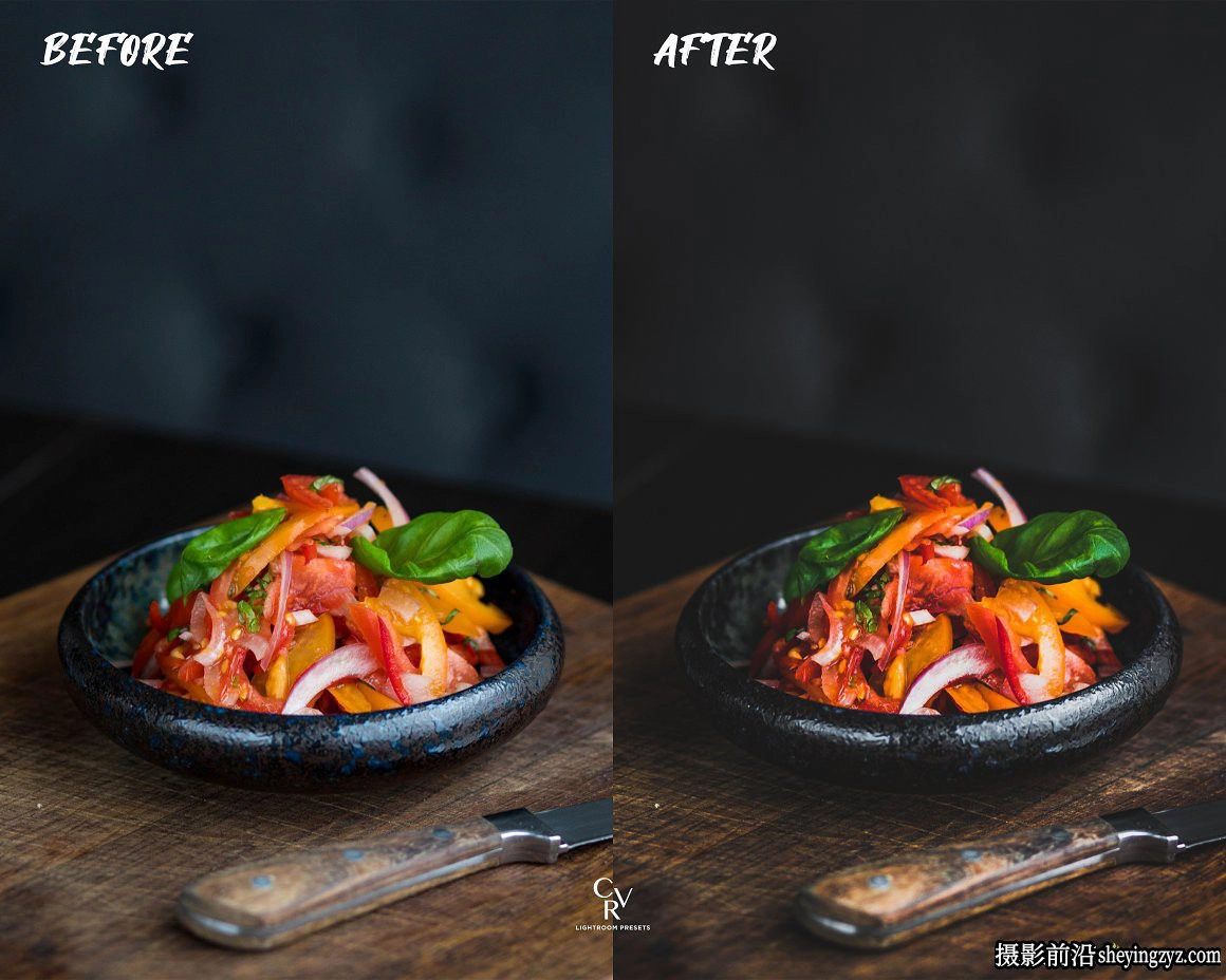 黑暗情绪美食摄影调色LR预设手机滤镜 Dark Food Lightroom Presets