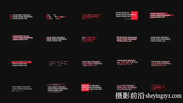 达芬奇模板-20个独特动作标题动画模板 VH-37222167