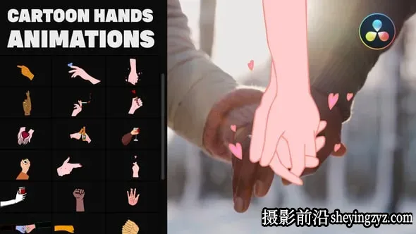 达芬奇模板-卡通手绘手部达芬奇贴纸模板 VH-37425093