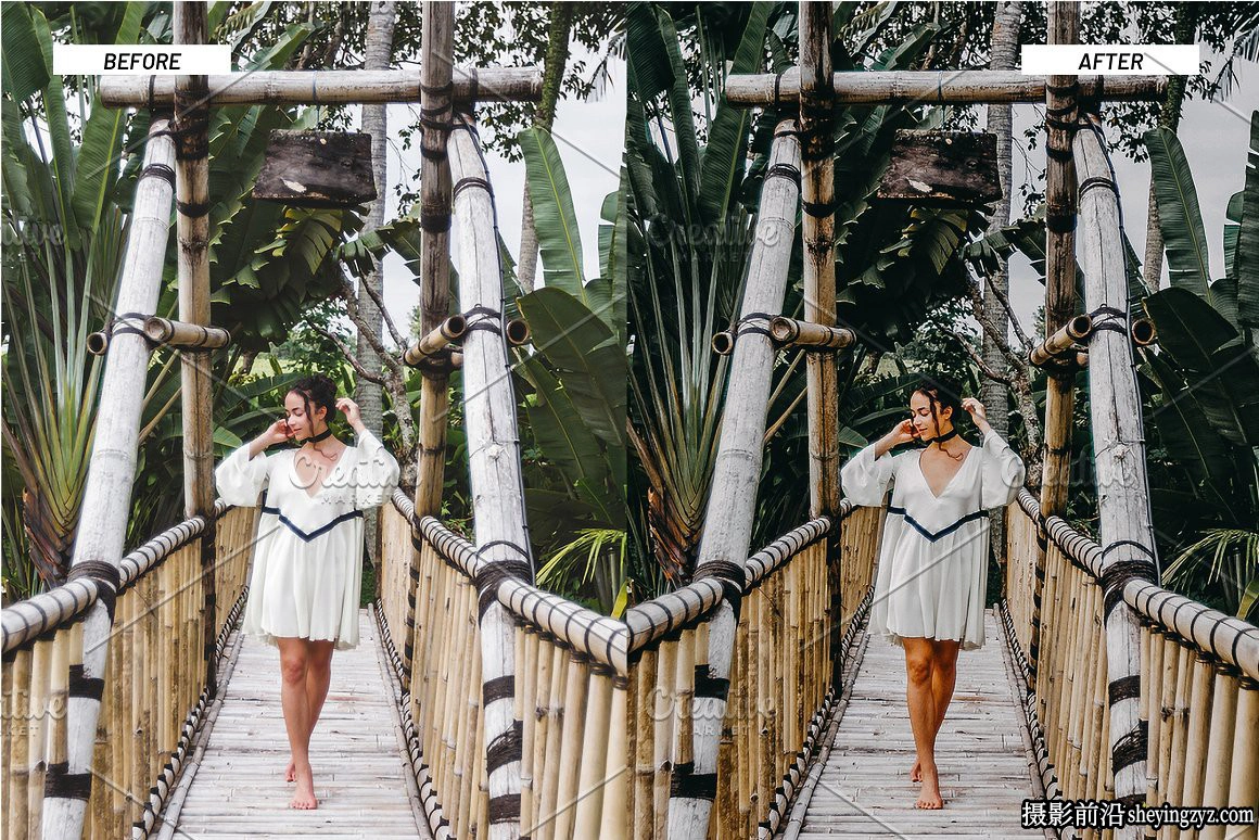 森系旅拍人像调色LR预设及手机调色滤镜 Jungle Lightroom Presets