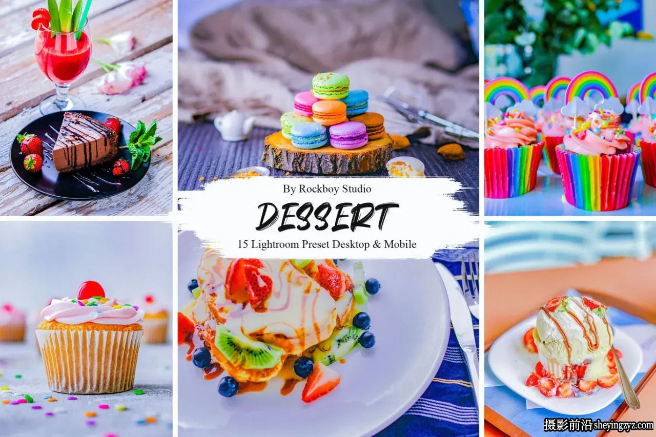 明亮鲜艳清新糖果色LR预设手机调色滤镜 Dessert Lightroom Presets