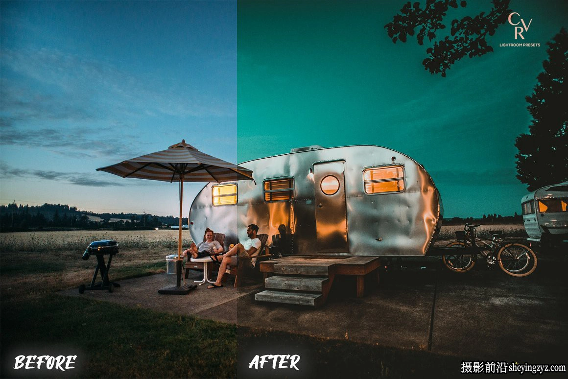 旅拍青橙色风光大片调色LR预设手机滤镜Dark Teal Lightroom Presets