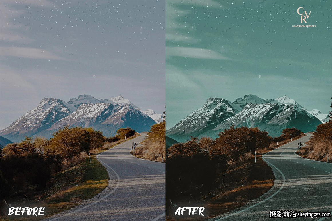 旅拍青橙色风光大片调色LR预设手机滤镜Dark Teal Lightroom Presets