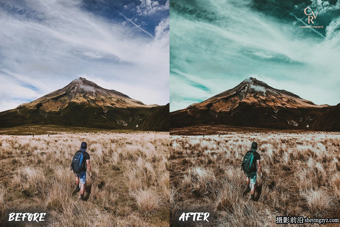 旅拍青橙色风光大片调色LR预设手机滤镜Dark Teal Lightroom Presets