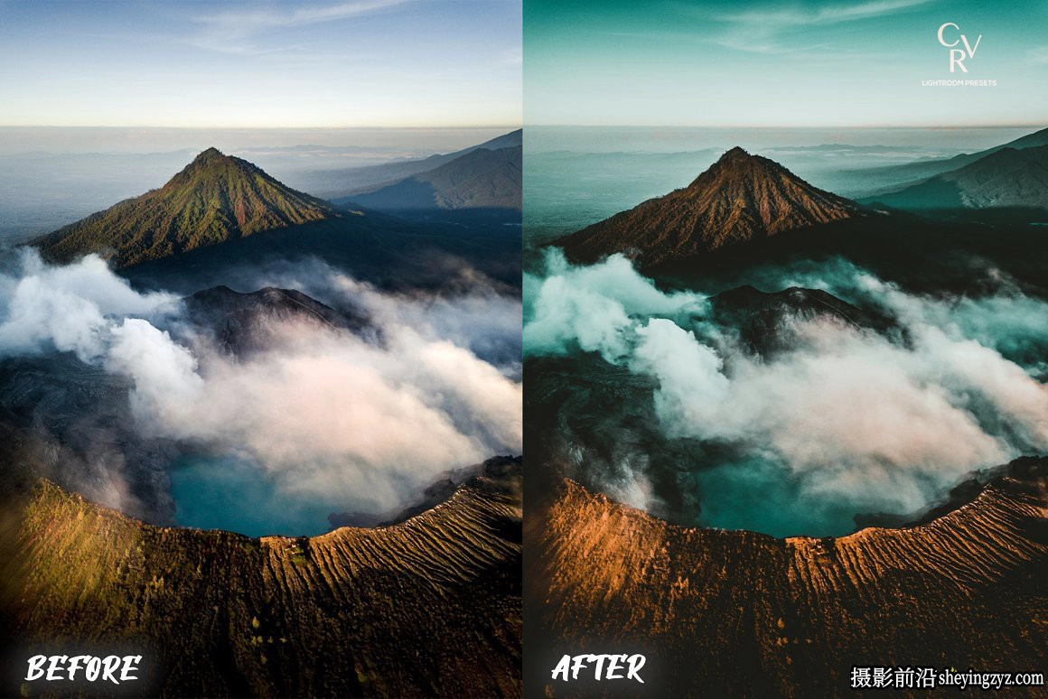 旅拍青橙色风光大片调色LR预设手机滤镜Dark Teal Lightroom Presets