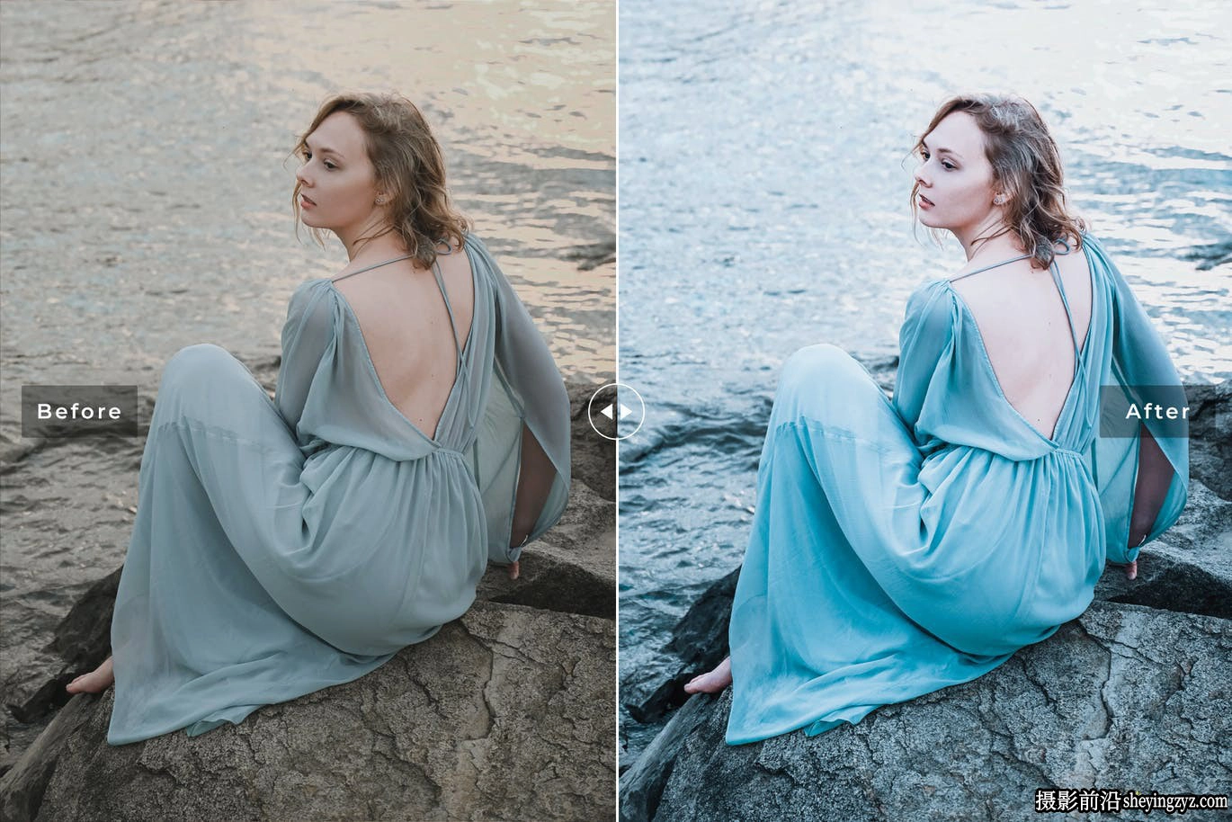 通透蓝青粉彩人像调色LR预设手机滤镜Blue Pastel Lightroom Presets