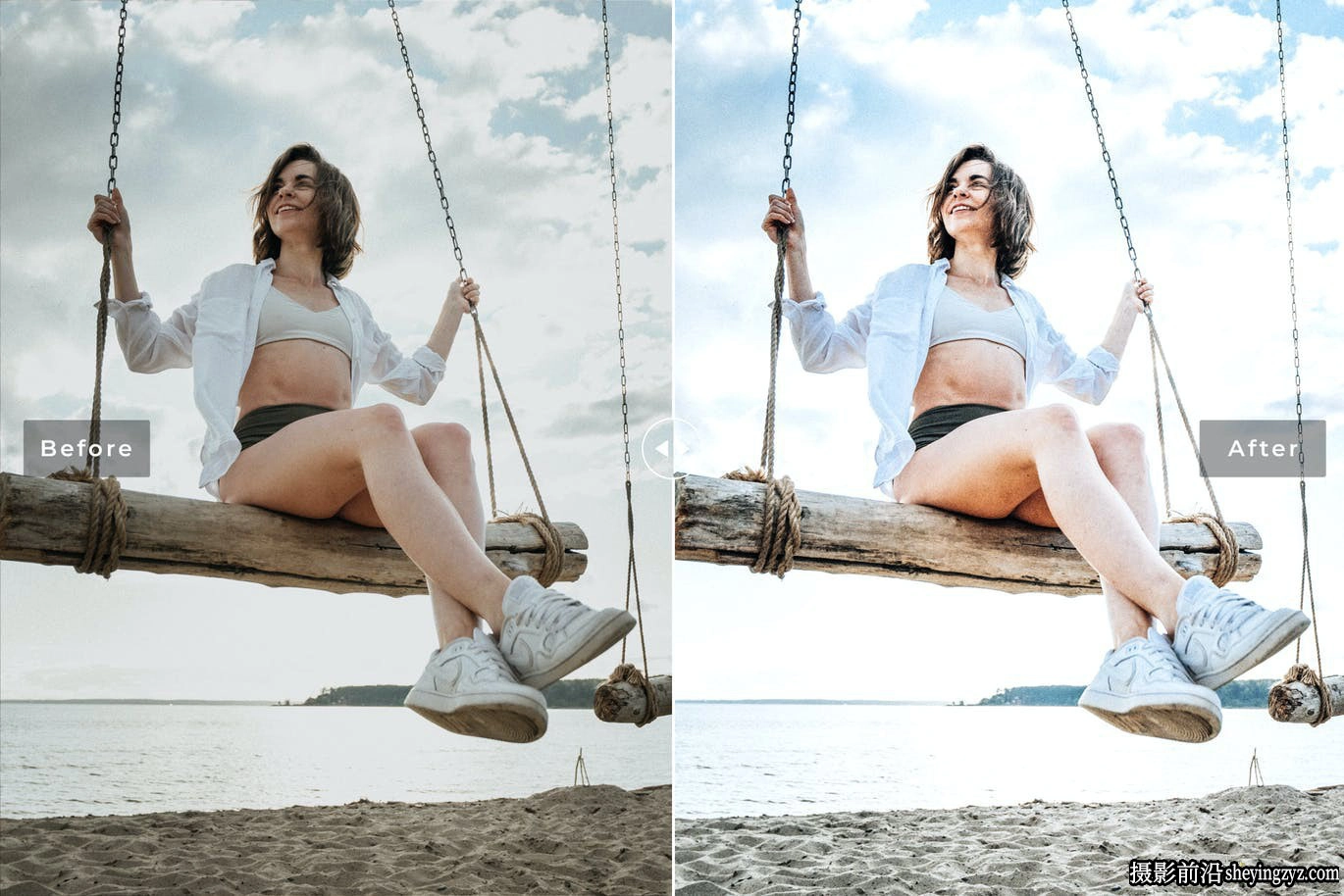 通透蓝青粉彩人像调色LR预设手机滤镜Blue Pastel Lightroom Presets