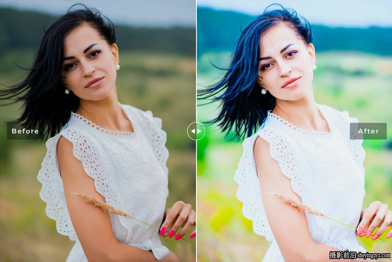 通透蓝青粉彩人像调色LR预设手机滤镜Blue Pastel Lightroom Presets